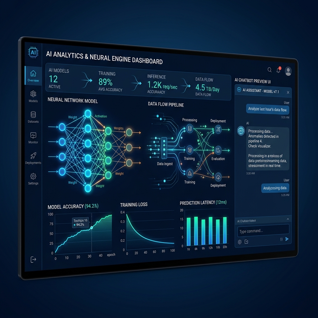 Dashboard e interfaz de Inteligencia Artificial para Empresas