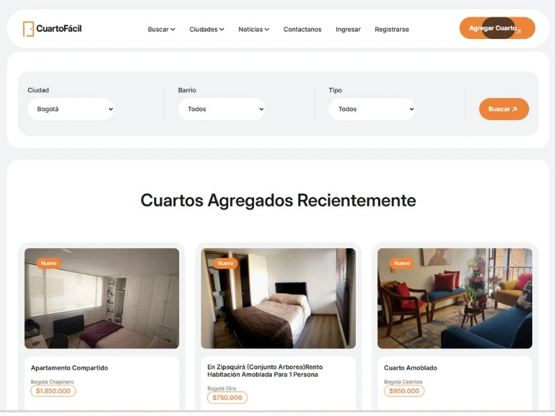 Plataforma CuartoFácil