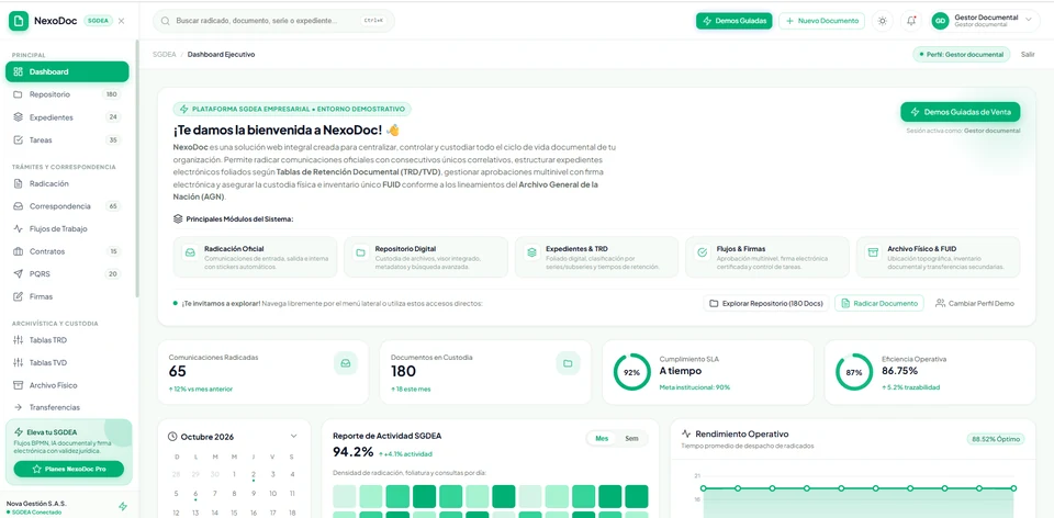 Captura del prototipo NexoDoc