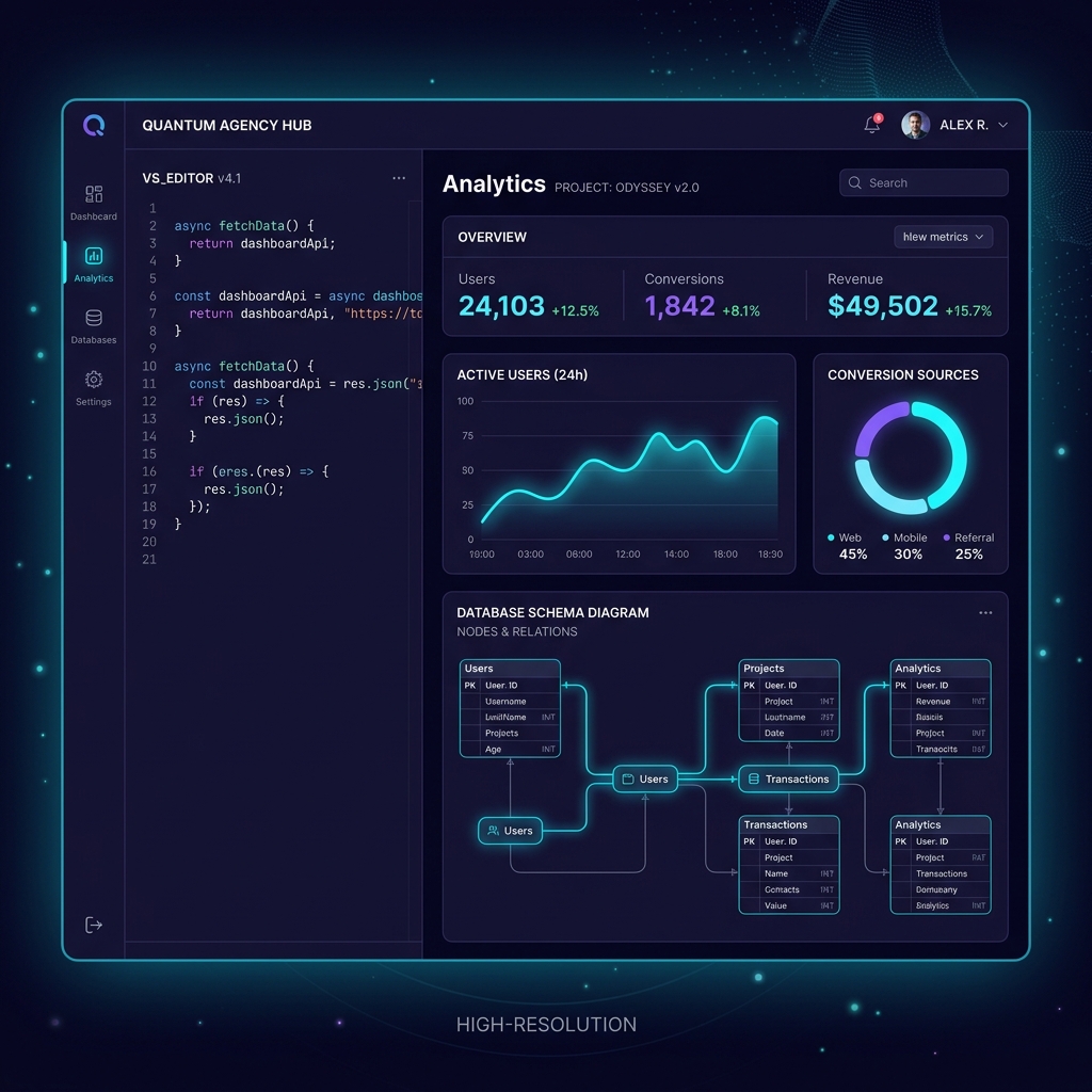 Pantalla de sistema ERP y de control operacional para empresas